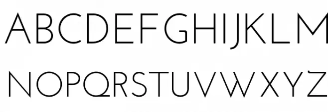 Josefin Sans फ़ॉन्ट अपरकेस