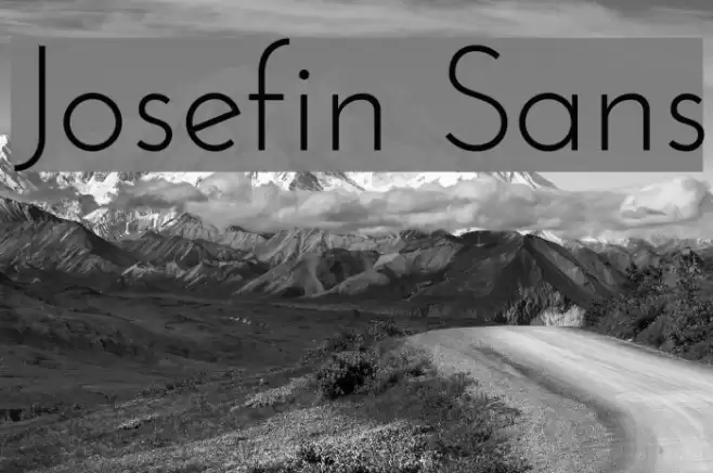 Josefin Sans Font examples