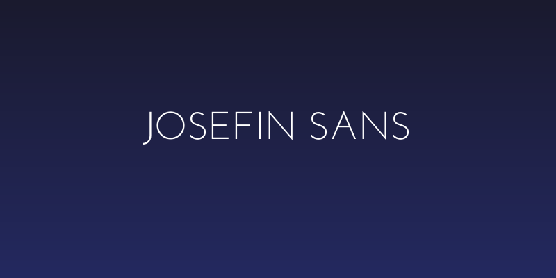 Josefin Sans Social Header