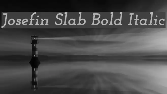 Josefin Slab Bold Italic Font examples