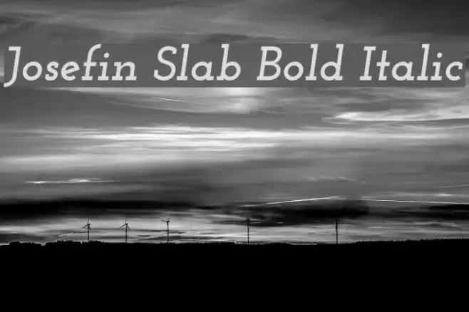 Josefin Slab Bold Italic Font examples