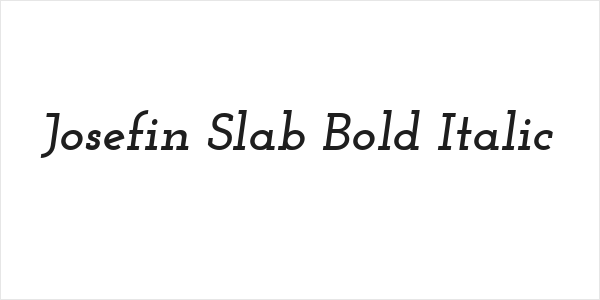 Josefin Slab Bold Italic Logo