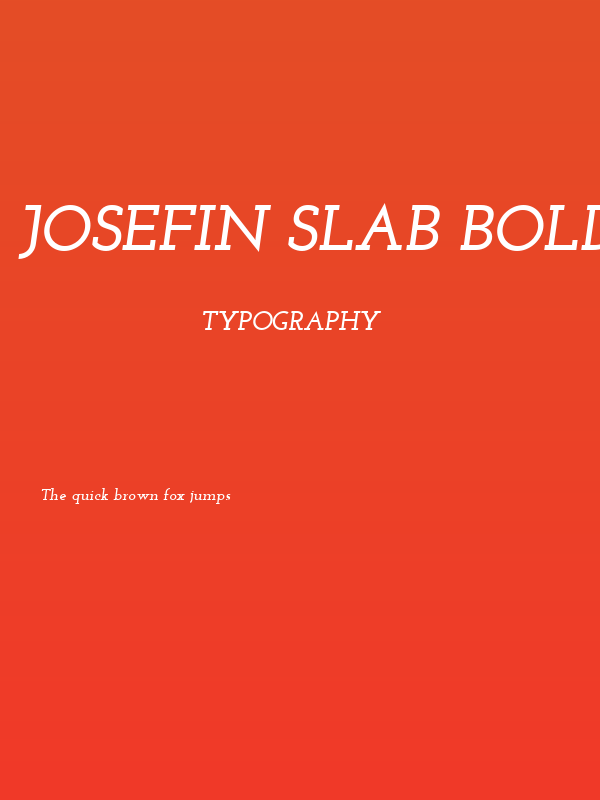 Josefin Slab Bold Italic Poster