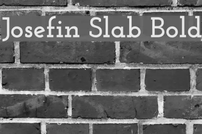 Josefin Slab Bold Font examples