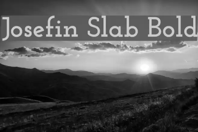 Josefin Slab Bold Font examples