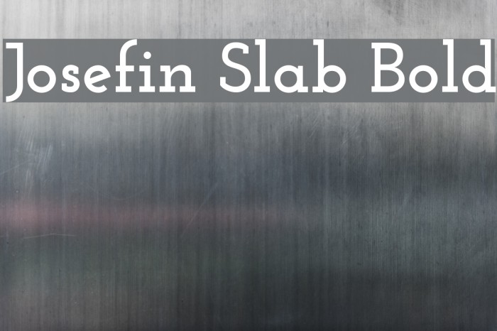 Josefin Slab Bold Font examples