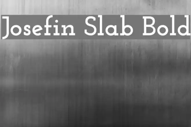 Josefin Slab Bold Font examples