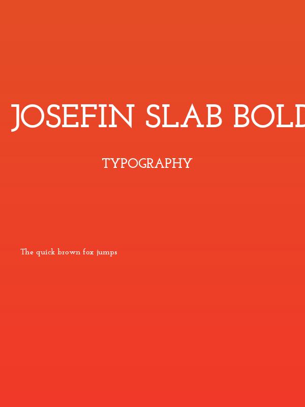 Josefin Slab Bold Poster