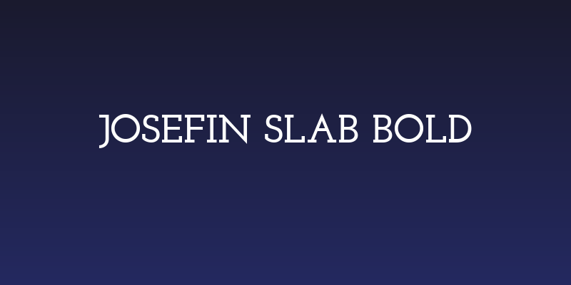 Josefin Slab Bold Social Header