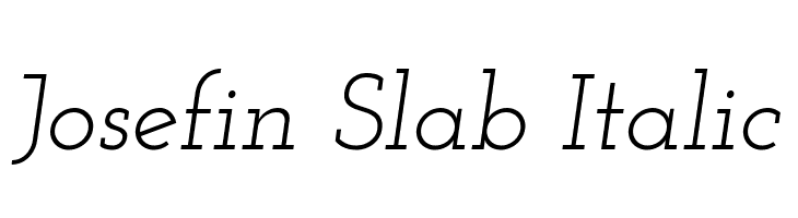 Josefin Slab Italic  font caratteri gratis