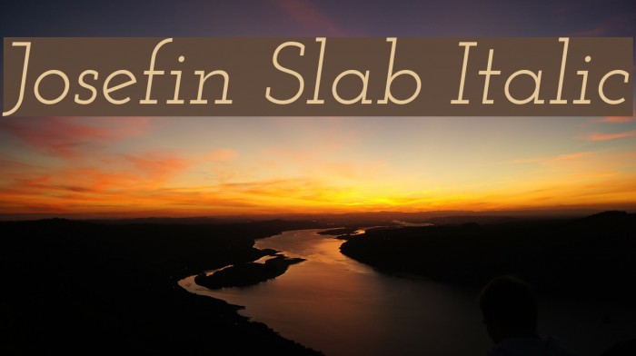 Josefin Slab Italic Font examples