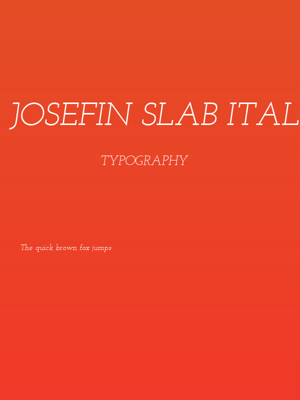 Josefin Slab Italic Poster