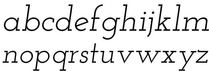Josefin Slab Italic Font LOWERCASE