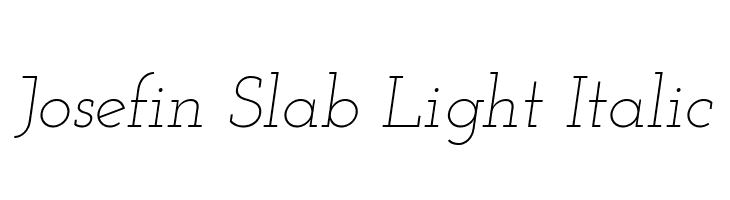Josefin Slab Light Italic  Скачать бесплатные шрифты