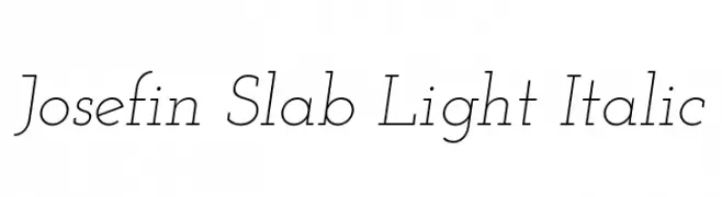 Josefin Slab Light Italic  नि: शुल्क फ़ॉन्ट्स डाउनलोड