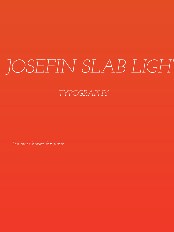 Josefin Slab Light Italic Poster
