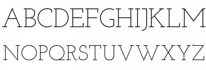 Josefin Slab Light Caratteri MAIUSCOLE