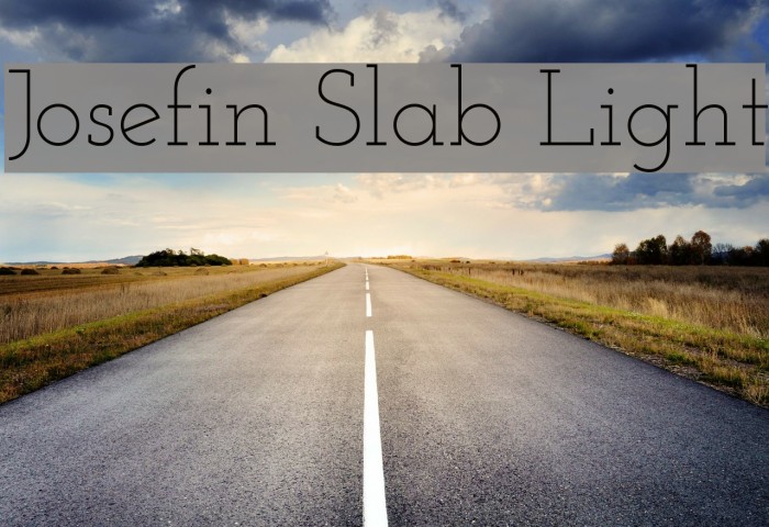 Josefin Slab Light Fonte examples