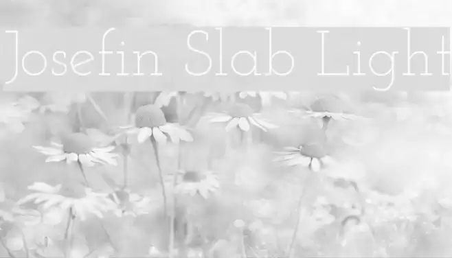 Josefin Slab Light Fonte examples