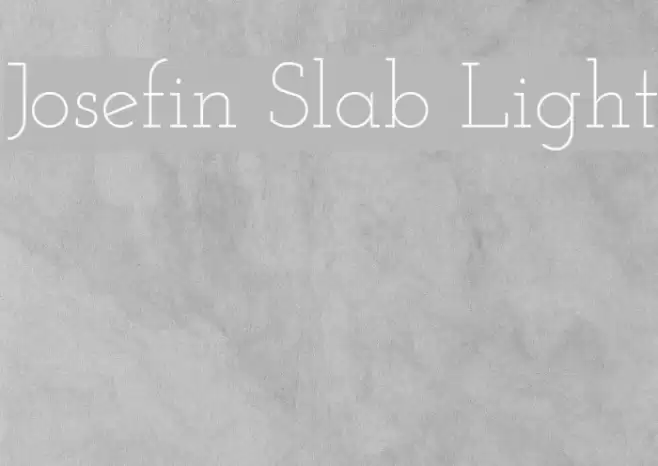 Josefin Slab Light Fonte examples