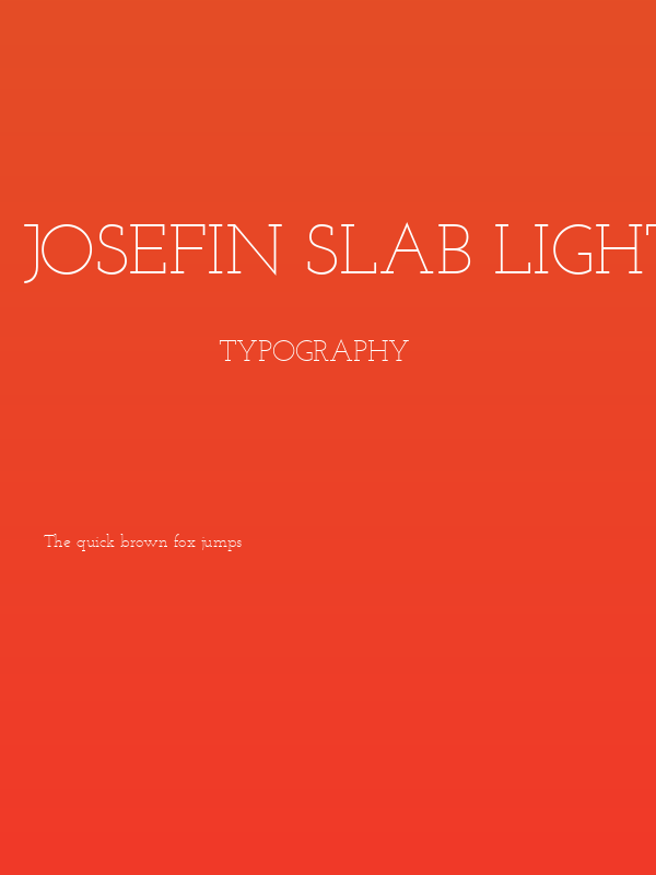 Josefin Slab Light Poster