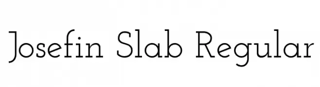 Josefin Slab Regular  Frei Schriftart Herunterladen