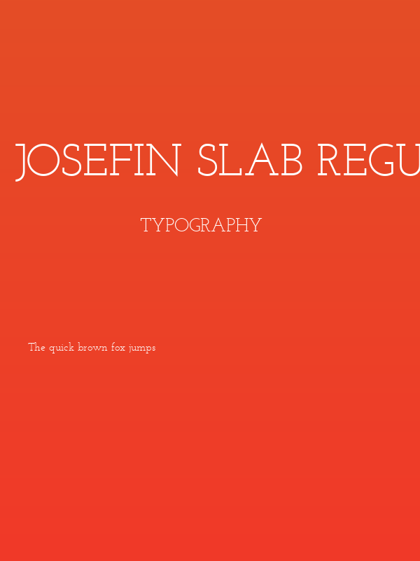 Josefin Slab Regular Poster