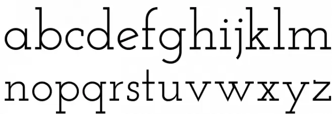 Josefin Slab Regular Font LOWERCASE