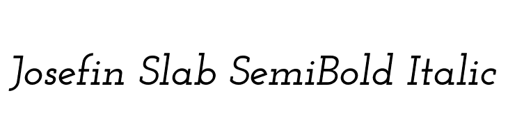 Josefin Slab SemiBold Italic Font