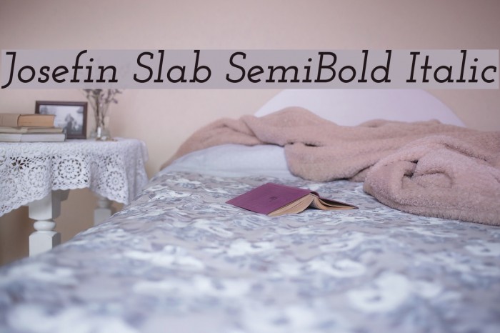 Josefin Slab SemiBold Italic Font examples