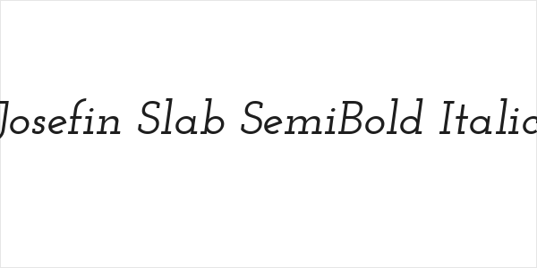 Josefin Slab SemiBold Italic Logo