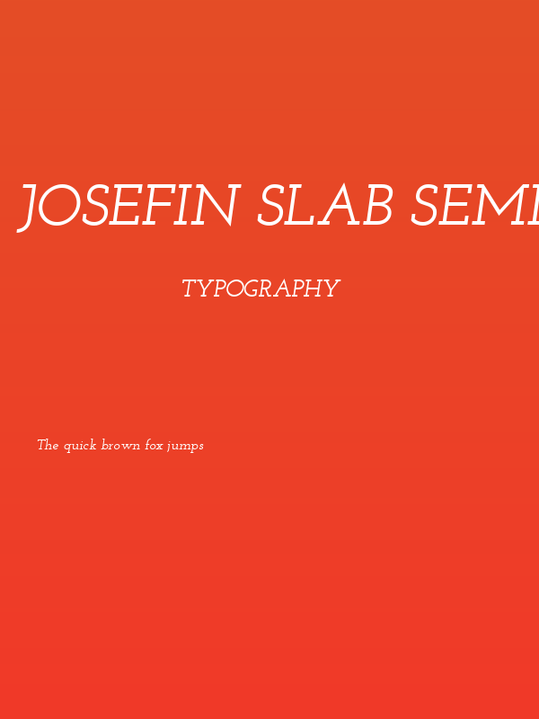 Josefin Slab SemiBold Italic Poster