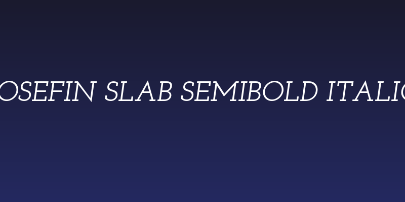 Josefin Slab SemiBold Italic Social Header