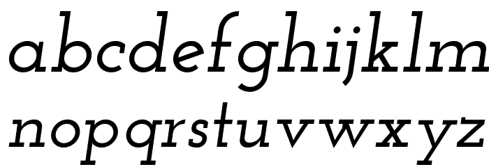 Josefin Slab SemiBold Italic Font LOWERCASE