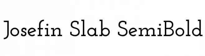 Josefin Slab SemiBold  नि: शुल्क फ़ॉन्ट्स डाउनलोड