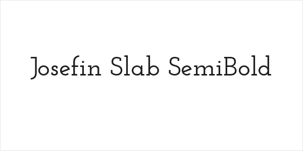 Josefin Slab SemiBold Logo