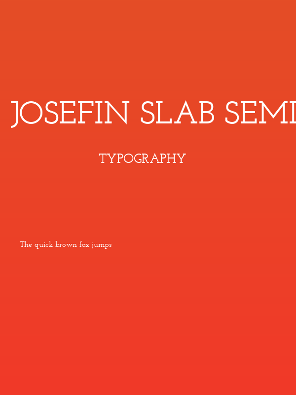 Josefin Slab SemiBold Poster