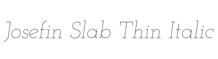 Josefin Slab Thin Italic Font