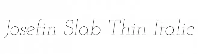 Josefin Slab Thin Italic  नि: शुल्क फ़ॉन्ट्स डाउनलोड
