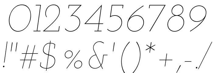 Josefin Slab Thin Italic Font OTHER CHARS