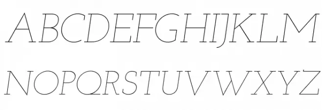 Josefin Slab Thin Italic Polices MAJUSCULES