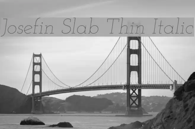 Josefin Slab Thin Italic  examples
