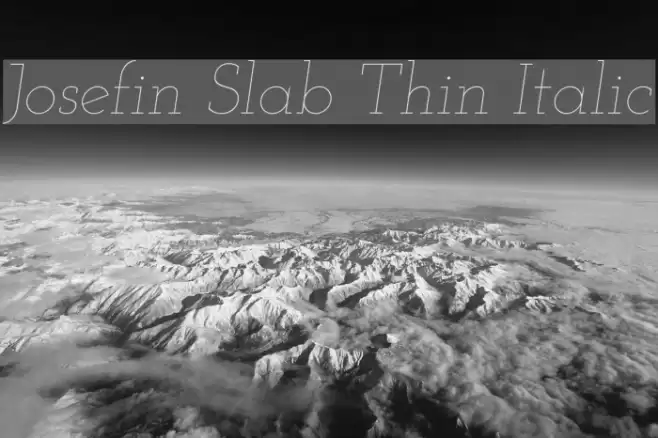 Josefin Slab Thin Italic  examples