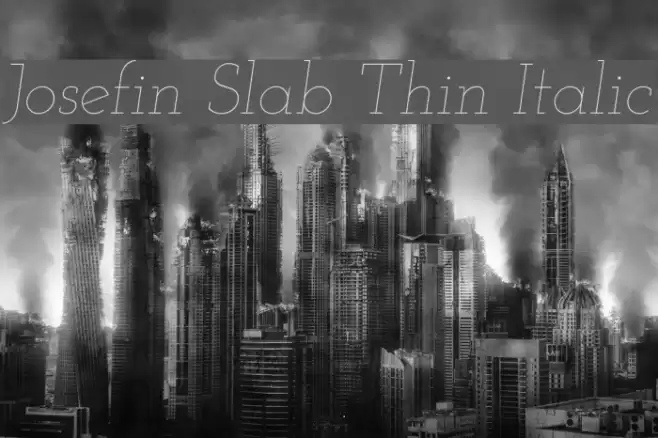 Josefin Slab Thin Italic  examples