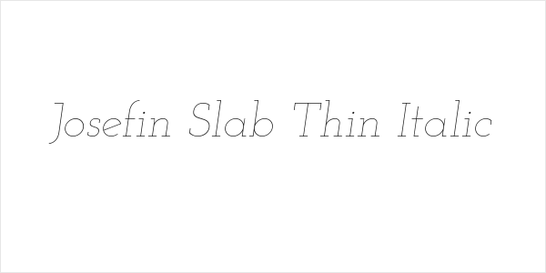 Josefin Slab Thin Italic Logo