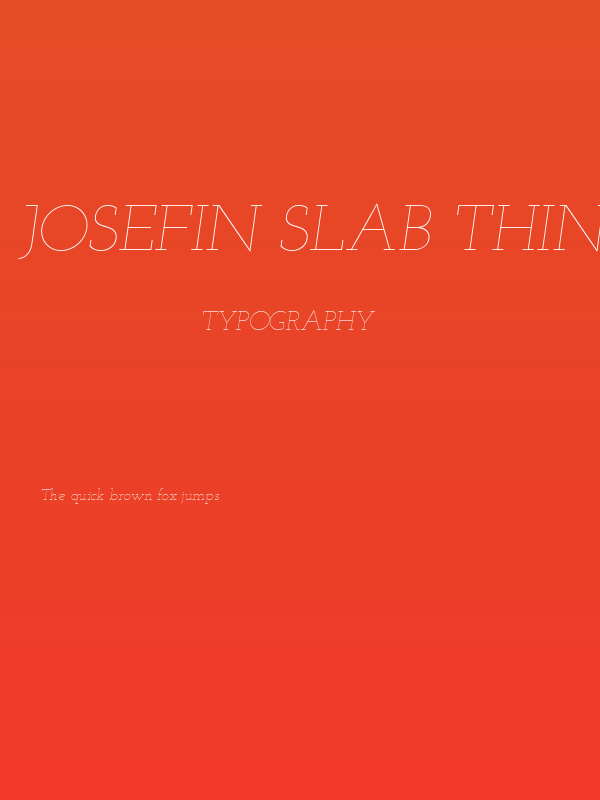 Josefin Slab Thin Italic Poster