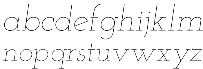 Josefin Slab Thin Italic Font LOWERCASE