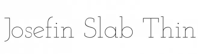 Josefin Slab Thin  नि: शुल्क फ़ॉन्ट्स डाउनलोड