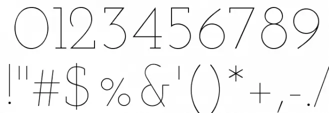 Josefin Slab Thin Font OTHER CHARS