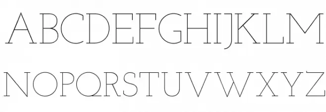 Josefin Slab Thin Шрифта ВЕРХНИЙ